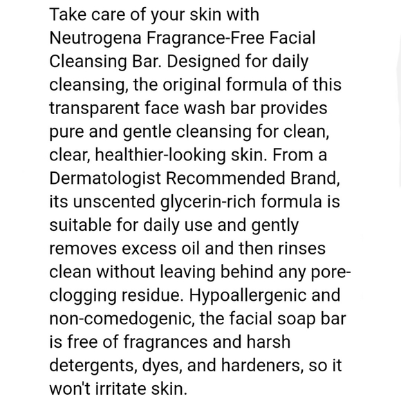 ⭐4/$15 Neutrogena Gentle Facial Cleansing Bar - Picture 9 of 10